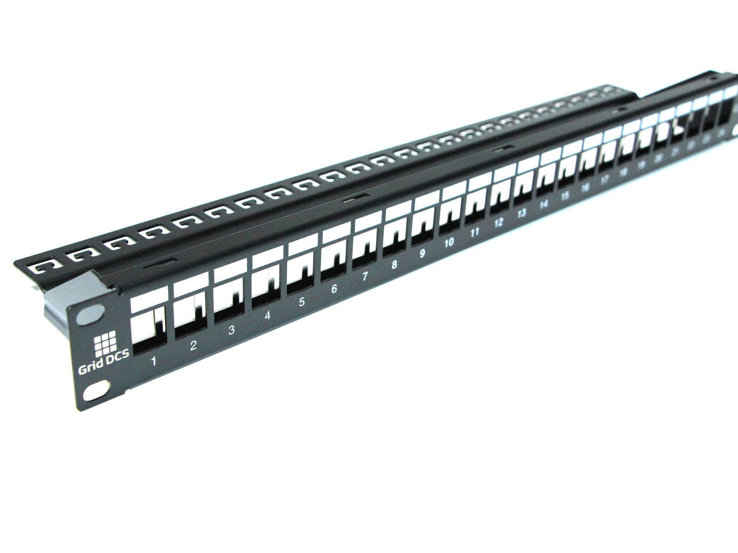 Grid DCS 24-Port Patch Panel 1U (Blank) - Accepts Keystone modules (RJ45 CAT6)